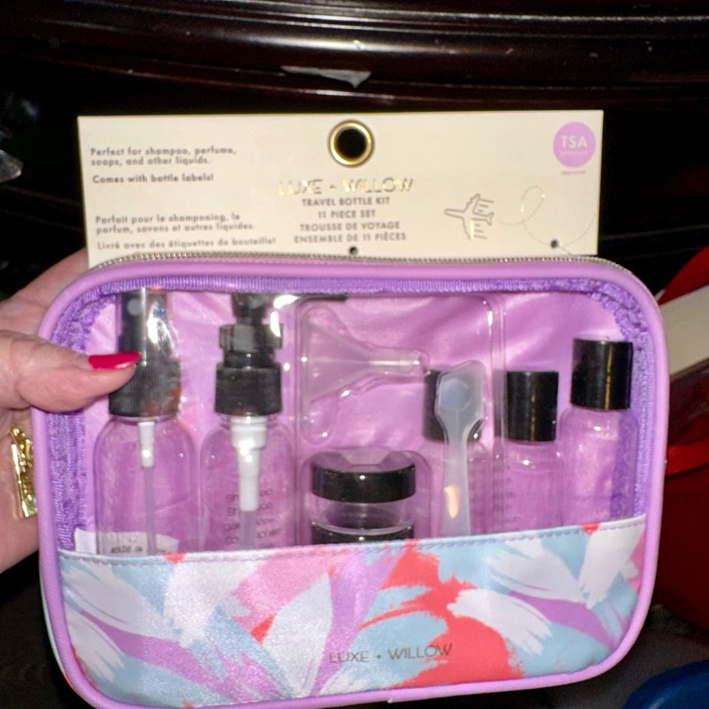 LUXE + WILLOW 11-Piece Printed Travel Bottle Set NEW